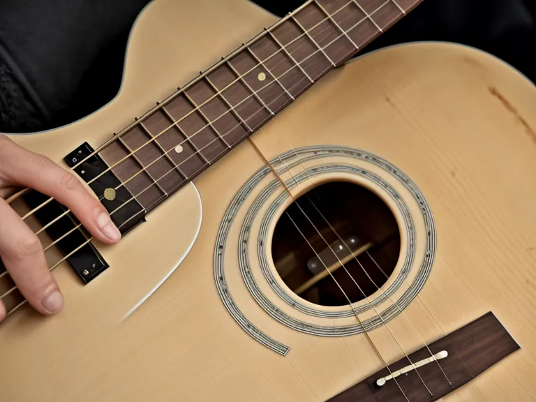 Guitarra acústica junto a un cancionero cristiano, eligiendo canciones fáciles para principiantes de guitarra