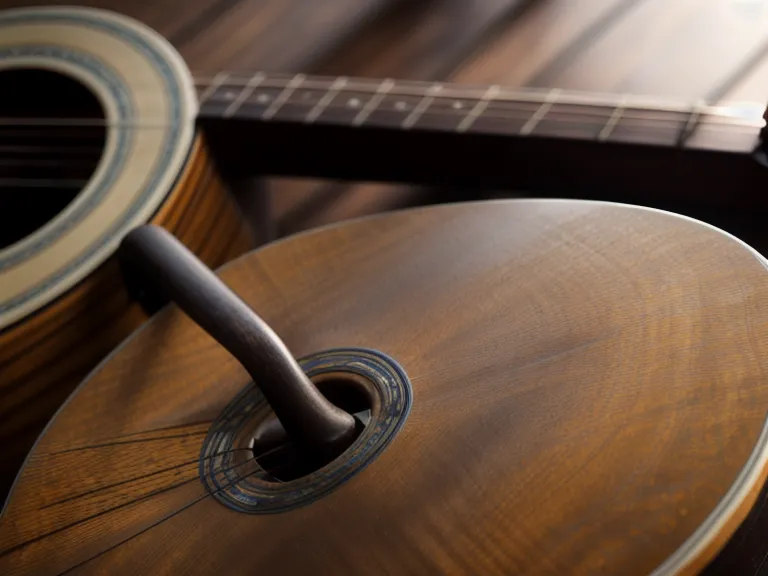 Cómo memorizar acordes de guitarra acústica: manos de un principiante adulto formando un acorde de Do mayor