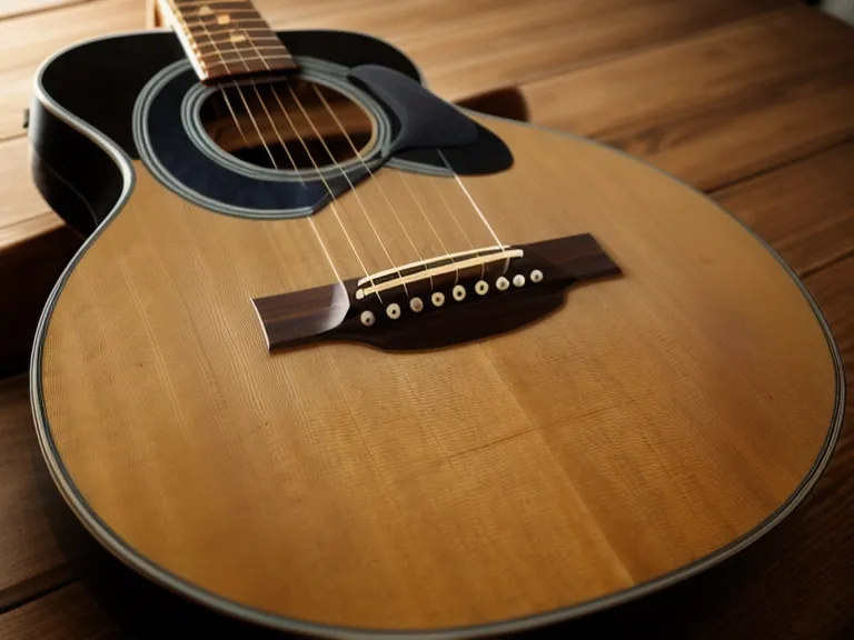 Guitarra acústica apoyada en un sillón, símbolo de la rutina de práctica de un principiante adulto