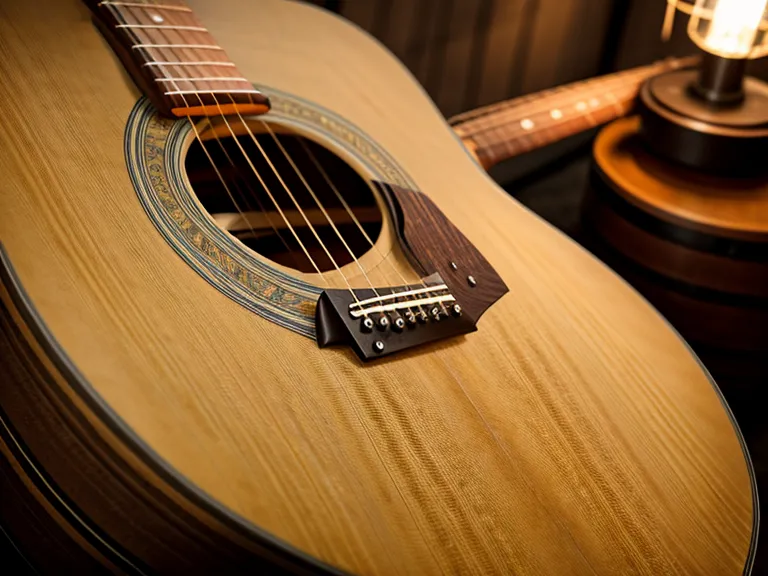 Capotraste en el mástil de una guitarra acústica, herramienta útil para principiantes en la música de la iglesia