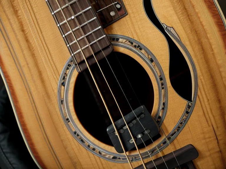 Dedos con callosidades sobre las cuerdas de una guitarra acústica tras semanas de práctica con metrónomo