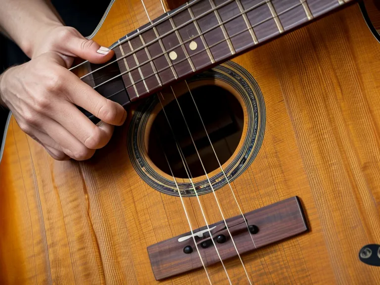 Yemas de los dedos marcadas por las cuerdas, resultado de practicar ejercicios de coordinación en guitarra.