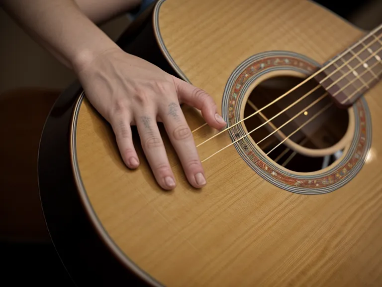Libro de diagramas de acordes básicos de guitarra cristiana abierto sobre una mesa de madera junto a una púa.