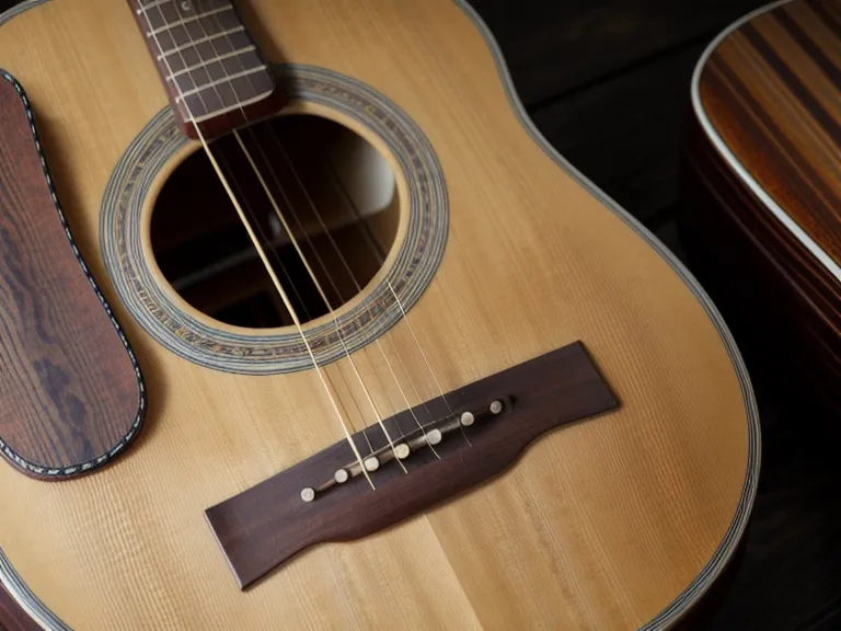 Mano derecha practicando el rasgueo básico sobre las cuerdas de una guitarra cristiana para principiantes