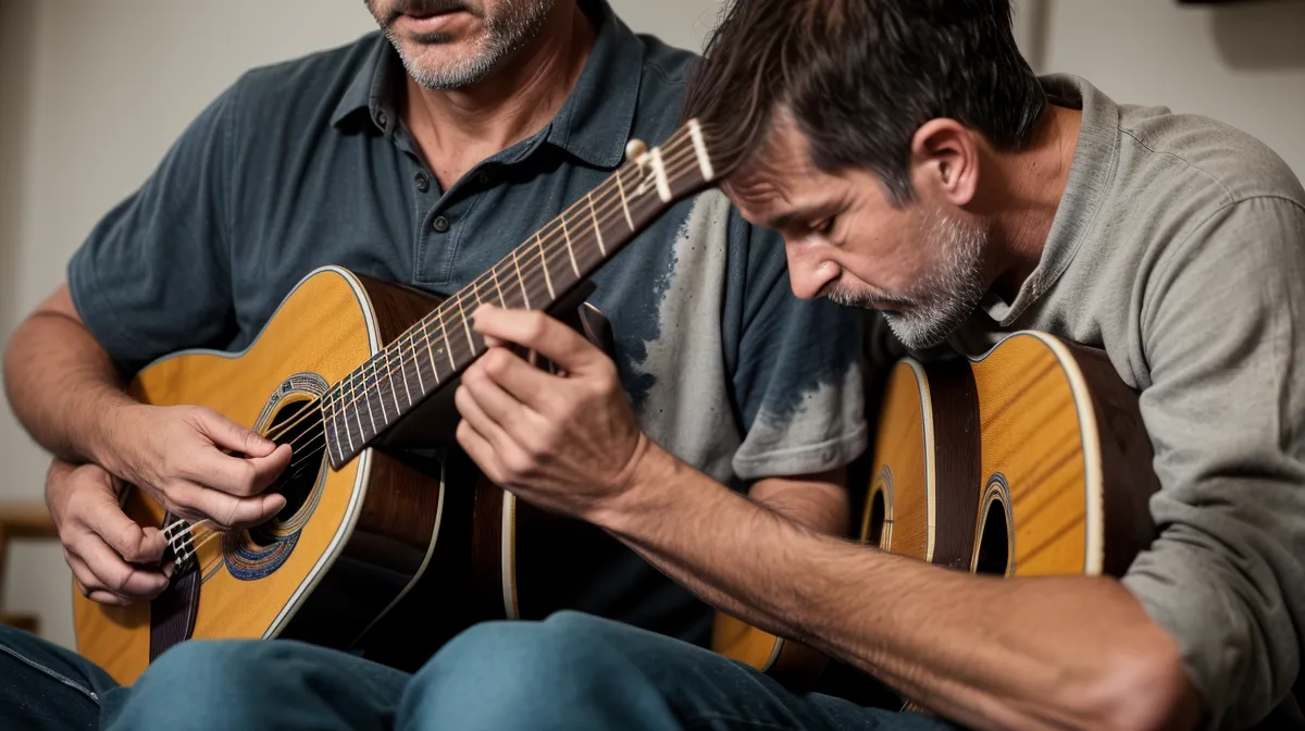 Qué hacer cuando los acordes de guitarra acústica suenan mal al principio: diario de un principiante adulto
