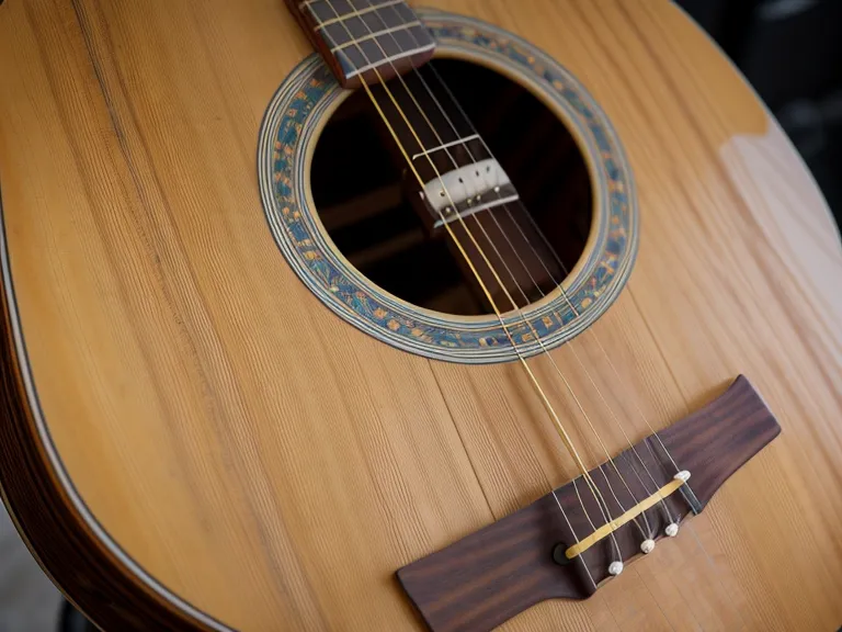 Capo en el segundo traste de una guitarra acústica barata usada en alabanzas de iglesia
